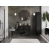 Mexen Orio armoire de salle de bain 90 cm avec lavabo Vela, 2 tiroirs, noir brillant/noir mat - 91A10-09047-2-BFF70-W23M71