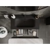 Mexen Orio meuble de salle de bain 90 cm avec lavabo Vela, 2 tiroirs, noir brillant/noir mat - 91A10-09047-2-BFF70-W23M71