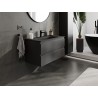 Mexen Orio meuble de salle de bain 90 cm avec vasque Vela, 2 tiroirs, noir mat - 91A10-09047-2-BFF71-W23M71
