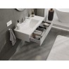 Mexen Orio meuble de salle de bains 100 cm avec lavabo Otis, 1 tiroir, gris mat/blanc mat - 91A10-10023-1-BF62-W18M01