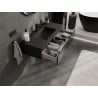Mexen Orio meuble de salle de bains 100 cm avec lavabo Otis, 1 tiroir, noir brillant/noir mat - 91A10-10023-1-BF70-W18M71