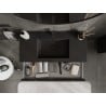 Mexen Orio meuble de salle de bains 100 cm avec lavabo Otis, 1 tiroir, noir brillant/noir mat - 91A10-10023-1-BF70-W18M71
