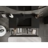 Mexen Orio meuble de salle de bains 100 cm avec lavabo Otis, 1 tiroir, noir mat - 91A10-10023-1-BF71-W18M71
