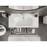 Mexen Orio meuble de salle de bain 100 cm avec lavabo Vela, 1 tiroir, blanc mat - 91A10-10023-1-BF01-W23M01