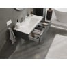 Mexen Orio meuble de salle de bain 100 cm avec lavabo Vela, 1 tiroir, graphite mat/blanc mat - 91A10-10023-1-BF66-W23M01