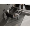 Mexen Orio armoire de salle de bain 100 cm avec lavabo Vela, 1 tiroir, noir brillant/noir mat - 91A10-10023-1-BF70-W23M71
