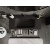 Mexen Orio armoire de salle de bain 100 cm avec lavabo Vela, 1 tiroir, noir brillant/noir mat - 91A10-10023-1-BF70-W23M71