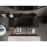 Mexen Orio meuble de salle de bains 100 cm avec lavabo Vela, 1 tiroir, noir mat - 91A10-10023-1-BF71-W23M71