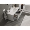 Mexen Orio armoire de salle de bain 100 cm avec lavabo Otis, 2 tiroirs, gris mat/blanc mat - 91A10-10047-2-BFF62-W18M01