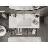 Mexen Orio armoire de salle de bain 100 cm avec lavabo Otis, 2 tiroirs, gris mat/blanc mat - 91A10-10047-2-BFF62-W18M01