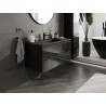 Mexen Orio meuble de salle de bains 100 cm avec lavabo Otis, 2 tiroirs, noir brillant/noir mat - 91A10-10047-2-BFF70-W18M71