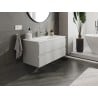 Mexen Orio meuble de salle de bain 100 cm avec lavabo Vela, 2 tiroirs, gris mat/blanc mat - 91A10-10047-2-BFF62-W23M01