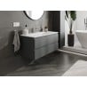 Mexen Orio armoire de salle de bain 100 cm avec lavabo Vela, 2 tiroirs, graphite mat/blanc mat - 91A10-10047-2-BFF66-W23M01