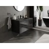 Mexen Orio meuble de salle de bain 100 cm avec lavabo Vela, 2 tiroirs, noir brillant/noir mat - 91A10-10047-2-BFF70-W23M71