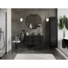 Mexen Orio meuble de salle de bain 100 cm avec lavabo Vela, 2 tiroirs, noir brillant/noir mat - 91A10-10047-2-BFF70-W23M71
