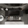 Mexen Orio meuble de salle de bain 100 cm avec lavabo Vela, 2 tiroirs, noir brillant/noir mat - 91A10-10047-2-BFF70-W23M71