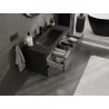 Mexen Orio armoire de salle de bain 100 cm avec lavabo Vela, 2 tiroirs, noir mat - 91A10-10047-2-BFF71-W23M71