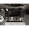 Mexen Orio armoire de salle de bain 100 cm avec lavabo Vela, 2 tiroirs, noir mat - 91A10-10047-2-BFF71-W23M71
