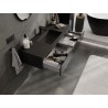 Mexen Orio meuble de salle de bain 120 cm avec lavabo Otis, 1 tiroir, noir brillant/noir mat - 91A10-12023-1-BF70-W18M71