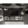 Mexen Orio meuble de salle de bain 120 cm avec lavabo Otis, 1 tiroir, noir brillant/noir mat - 91A10-12023-1-BF70-W18M71