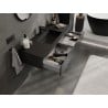 Mexen Orio meuble de salle de bain 120 cm avec lavabo Otis, 1 tiroir, noir mat - 91A10-12023-1-BF71-W18M71