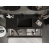 Mexen Orio meuble de salle de bain 120 cm avec lavabo Otis, 1 tiroir, noir mat - 91A10-12023-1-BF71-W18M71