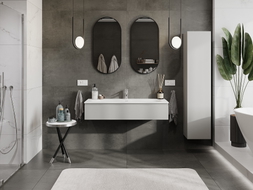 Mexen Orio meuble de salle de bain 120 cm avec lavabo Vela, 1 tiroir, gris mat/blanc mat - 91A10-12023-1-BF62-W23M01