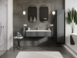 Mexen Orio meuble de salle de bain 120 cm avec lavabo Vela, 1 tiroir, graphite mat/blanc mat - 91A10-12023-1-BF66-W23M01