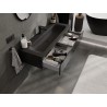 Mexen Orio meuble de salle de bains 120 cm avec lavabo Vela, 1 tiroir, noir brillant/noir mat - 91A10-12023-1-BF70-W23M71