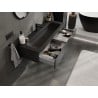 Mexen Orio armoire de salle de bain 120 cm avec lavabo Vela, 1 tiroir, noir mat - 91A10-12023-1-BF71-W23M71