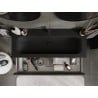 Mexen Orio armoire de salle de bain 120 cm avec lavabo Vela, 1 tiroir, noir mat - 91A10-12023-1-BF71-W23M71