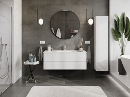 Mexen Orio meuble de salle de bain 120 cm avec lavabo Otis, 2 tiroirs, blanc brillant - 91A10-12047-2-BFF00-W18M00