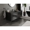 Mexen Orio meuble de salle de bain 120 cm avec lavabo Otis, 2 tiroirs, noir brillant/noir mat - 91A10-12047-2-BFF70-W18M71