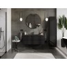 Mexen Orio meuble de salle de bain 120 cm avec lavabo Otis, 2 tiroirs, noir brillant/noir mat - 91A10-12047-2-BFF70-W18M71