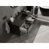 Mexen Orio meuble de salle de bain 120 cm avec lavabo Otis, 2 tiroirs, noir brillant/noir mat - 91A10-12047-2-BFF70-W18M71