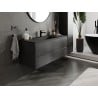 Mexen Orio armoire de salle de bains 120 cm avec lavabo Otis, 2 tiroirs, noir mat - 91A10-12047-2-BFF71-W18M71
