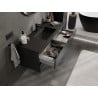 Mexen Orio armoire de salle de bains 120 cm avec lavabo Otis, 2 tiroirs, noir mat - 91A10-12047-2-BFF71-W18M71