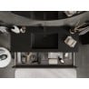 Mexen Orio armoire de salle de bains 120 cm avec lavabo Otis, 2 tiroirs, noir mat - 91A10-12047-2-BFF71-W18M71