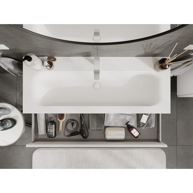Mexen Orio meuble de salle de bain 120 cm avec lavabo Vela, 2 tiroirs, blanc mat - 91A10-12047-2-BFF01-W23M01