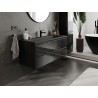 Mexen Orio armoire de salle de bain 120 cm avec lavabo Vela, 2 tiroirs, noir brillant/noir mat - 91A10-12047-2-BFF70-W23M71