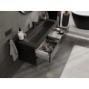 Mexen Orio armoire de salle de bain 120 cm avec lavabo Vela, 2 tiroirs, noir brillant/noir mat - 91A10-12047-2-BFF70-W23M71