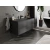 Mexen Orio meuble de salle de bain 120 cm avec lavabo Vela, 2 tiroirs, noir mat - 91A10-12047-2-BFF71-W23M71