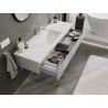 Mexen Orio meuble lavabo 140 cm avec vasque Otis, 1 tiroir, gris mat/blanc mat - 91A10-14023-1-BF62-W18M01