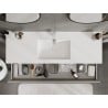 Mexen Orio meuble lavabo 140 cm avec vasque Otis, 1 tiroir, gris mat/blanc mat - 91A10-14023-1-BF62-W18M01
