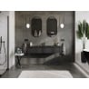Mexen Orio meuble de salle de bain 140 cm avec lavabo Otis, 1 tiroir, noir mat - 91A10-14023-1-BF71-W18M71
