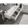 Mexen Orio armoire de salle de bain 140 cm avec lavabo Vela, 1 tiroir, blanc brillant - 91A10-14023-1-BF00-W23M00