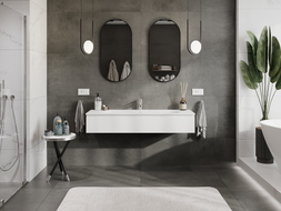 Mexen Orio meuble de salle de bains 140 cm avec lavabo Vela, 1 tiroir, blanc mat - 91A10-14023-1-BF01-W23M01