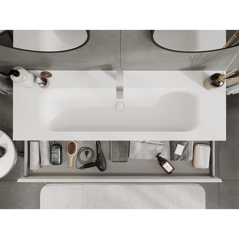 Mexen Orio meuble de salle de bains 140 cm avec lavabo Vela, 1 tiroir, blanc mat - 91A10-14023-1-BF01-W23M01