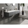 Mexen Orio meuble de salle de bains 140 cm avec lavabo Vela, 1 tiroir, graphite mat/blanc mat - 91A10-14023-1-BF66-W23M01