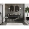 Mexen Orio meuble de salle de bains 140 cm avec lavabo Vela, 1 tiroir, noir mat - 91A10-14023-1-BF71-W23M71